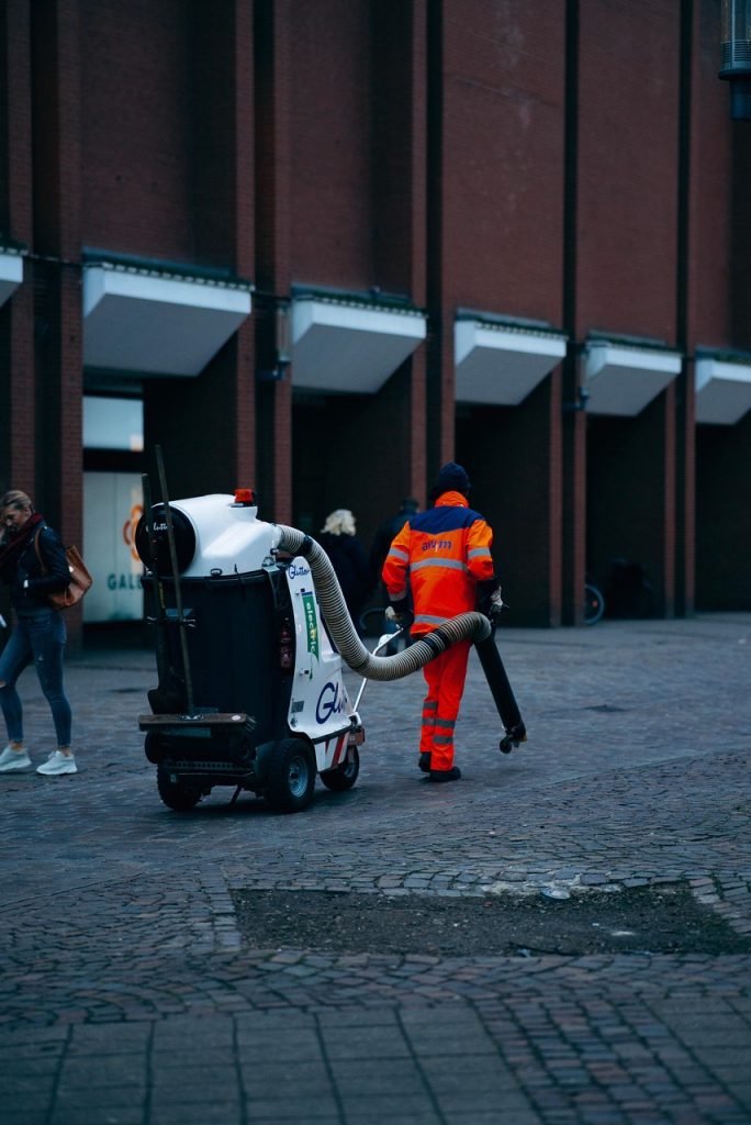cleaning, street, shop, gallery, rainy, muenster, landscape